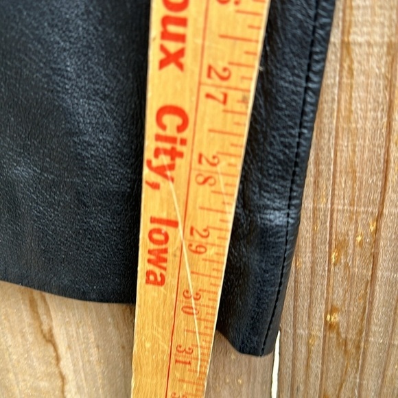 Vintage 111 State Black Leather Pants Boot Cut Mid Rise Women's Size 6 - Picture 2 of 13